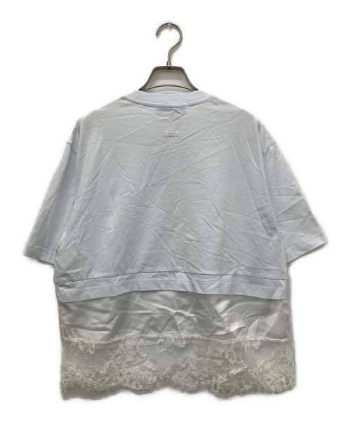 MSGM（エムエスジーエム）MSGM (エムエスジーエム) Embroidered Lace White T-Shirt ホワイト サイズ:XSの古着・服飾アイテム