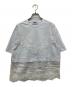 MSGM（エムエスジーエム）の古着「Embroidered Lace White T-Shirt」｜ホワイト
