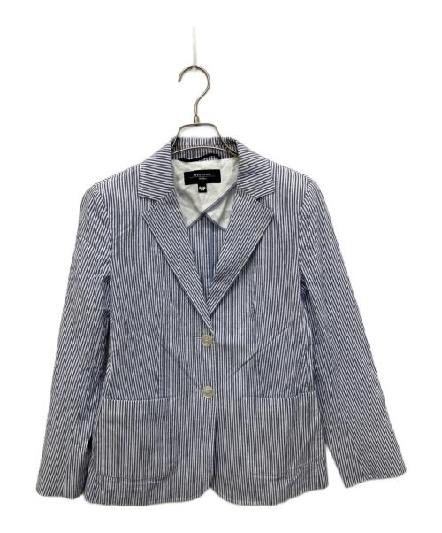 WEEKEND Max Mara（ウィークエンド マックスマーラ）WEEKEND Max Mara (ウィークエンド マックスマーラ) シアサッカージャケット ブルー サイズ:42の古着・服飾アイテム