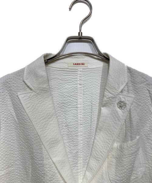 LARDINI（ラルディーニ）LARDINI (ラルディーニ) シアサッカージャケット ホワイト サイズ:42の古着・服飾アイテム