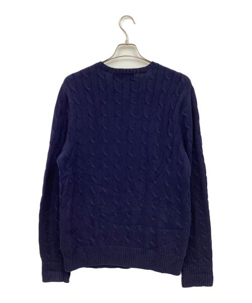 POLO RALPH LAUREN（ポロ・ラルフローレン）POLO RALPH LAUREN (ポロ・ラルフローレン) ケーブルニット ネイビー サイズ:Lの古着・服飾アイテム