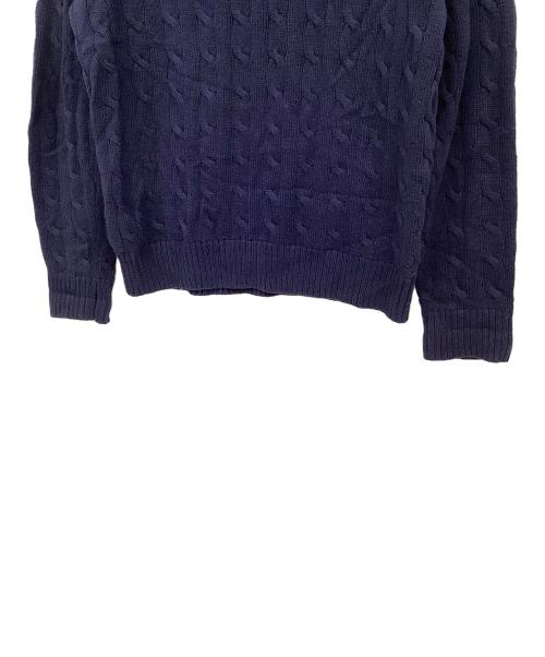 POLO RALPH LAUREN（ポロ・ラルフローレン）POLO RALPH LAUREN (ポロ・ラルフローレン) ケーブルニット ネイビー サイズ:Lの古着・服飾アイテム