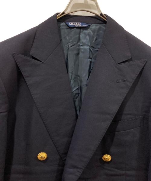 POLO RALPH LAUREN（ポロ・ラルフローレン）POLO RALPH LAUREN (ポロ・ラルフローレン) 金釦ダブルジャケット ネイビー サイズ:C100-W92-T175　B6の古着・服飾アイテム
