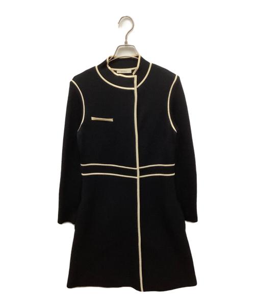 EPOCA（エポカ）EPOCA (エポカ) パイピングニットコート ブラック×ホワイト サイズ:40の古着・服飾アイテム