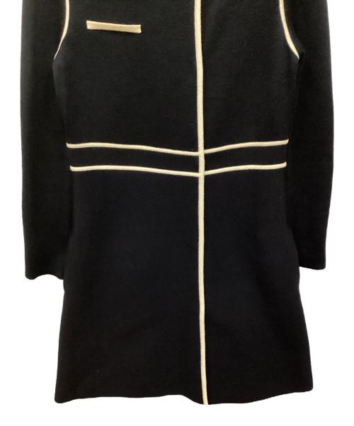 EPOCA（エポカ）EPOCA (エポカ) パイピングニットコート ブラック×ホワイト サイズ:40の古着・服飾アイテム