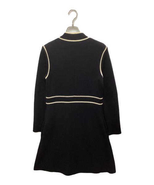 EPOCA（エポカ）EPOCA (エポカ) パイピングニットコート ブラック×ホワイト サイズ:40の古着・服飾アイテム