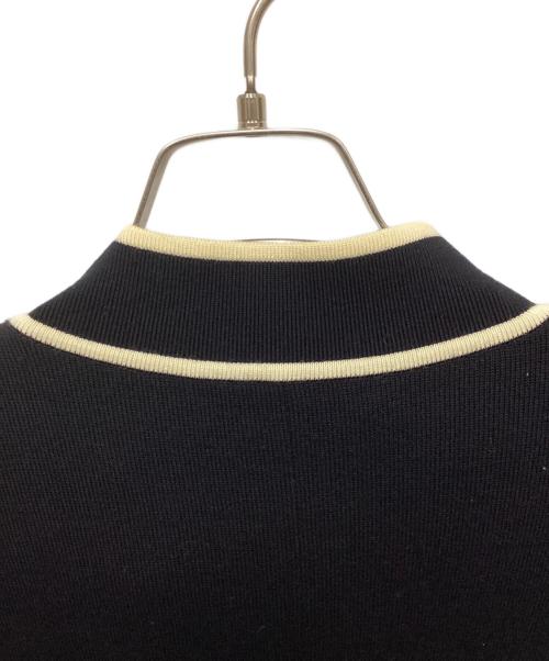 EPOCA（エポカ）EPOCA (エポカ) パイピングニットコート ブラック×ホワイト サイズ:40の古着・服飾アイテム