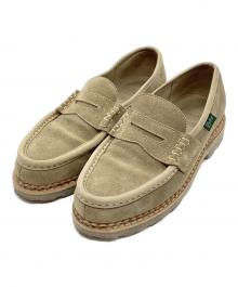 PARABOOT（パラブーツ）の古着「ベロアレザー ローファー」｜ベージュ