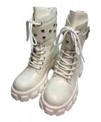 lost in echoロスト イン エコー）の古着「レースアップブーツ」｜ホワイト