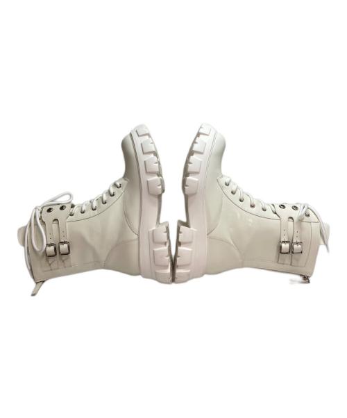 lost in echo（ロスト イン エコー）lost in echo (ロスト イン エコー) レースアップブーツ ホワイト サイズ:24.5cmの古着・服飾アイテム