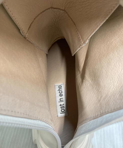lost in echo（ロスト イン エコー）lost in echo (ロスト イン エコー) レースアップブーツ ホワイト サイズ:24.5cmの古着・服飾アイテム