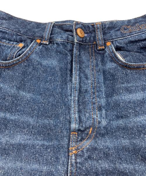 Chloe（クロエ）Chloe (クロエ) ロゴ刺繍デニムショートパンツ ブルー サイズ:26の古着・服飾アイテム