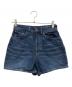 Chloe（クロエ）の古着「ロゴ刺繍デニムショートパンツ」｜ブルー