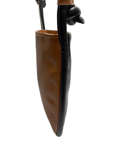 MARNI（マルニ）MARNI (マルニ) MARCEL KNOT フラットバッグ ブラウン×ブラックの古着・服飾アイテム