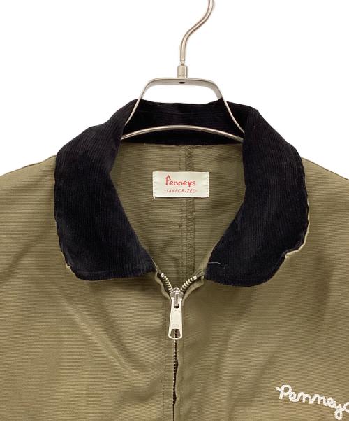 PENNEYS（ペニーズ）PENNEYS (ペニーズ) FREAK'S STORE (フリークスストア) 別注 ビッグシルエット コーデュロイ襟 ジップブルゾン カーキ サイズ:Mの古着・服飾アイテム
