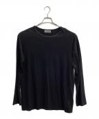 Yohji Yamamoto pour hommeヨウジヤマモト プールオム）の古着「カルティマ天竺 新丸首 長袖」｜ブラック