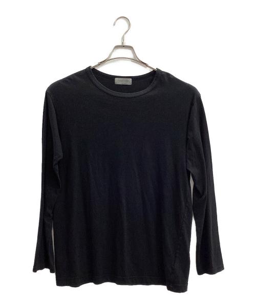 Yohji Yamamoto pour homme（ヨウジヤマモト プールオム）Yohji Yamamoto pour homme (ヨウジヤマモト プールオム) カルティマ天竺 新丸首 長袖 ブラック サイズ:3の古着・服飾アイテム