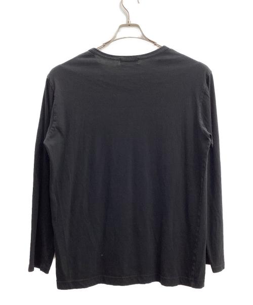 Yohji Yamamoto pour homme（ヨウジヤマモト プールオム）Yohji Yamamoto pour homme (ヨウジヤマモト プールオム) カルティマ天竺 新丸首 長袖 ブラック サイズ:3の古着・服飾アイテム
