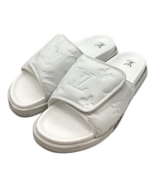 LOUIS VUITTON（ルイ ヴィトン）LOUIS VUITTON (ルイ ヴィトン) マイアミ ミュール ホワイト サイズ:11の古着・服飾アイテム