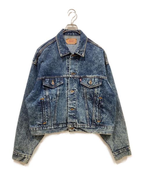 LEVI'S（リーバイス）LEVI'S (リーバイス) ケミカルウォッシュデニムジャケット ブルー サイズ:Ｌの古着・服飾アイテム