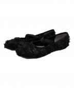 DIANAダイアナ）の古着「クロスベルトのバレリーナフラット」｜ブラック