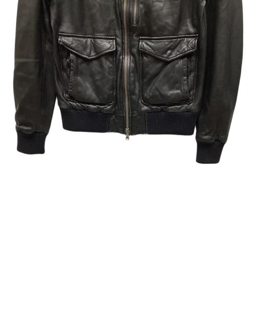 DENIME（ドゥニーム）DENIME (ドゥニーム) レザーブルゾン ブラック サイズ:38の古着・服飾アイテム