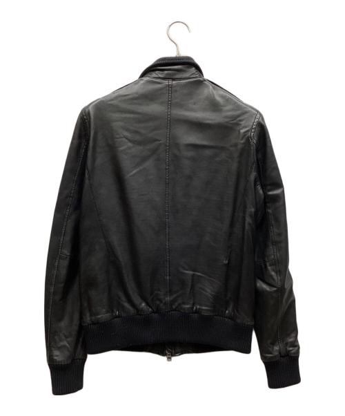 DENIME（ドゥニーム）DENIME (ドゥニーム) レザーブルゾン ブラック サイズ:38の古着・服飾アイテム