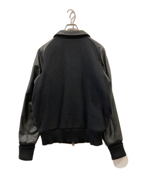 octonek（オクトネック）Octonek (オクトネック) レザー切替ブルゾン ブラック サイズ:38、14の古着・服飾アイテム