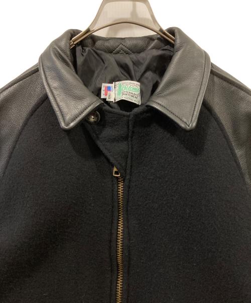 octonek（オクトネック）Octonek (オクトネック) レザー切替ブルゾン ブラック サイズ:38、14の古着・服飾アイテム