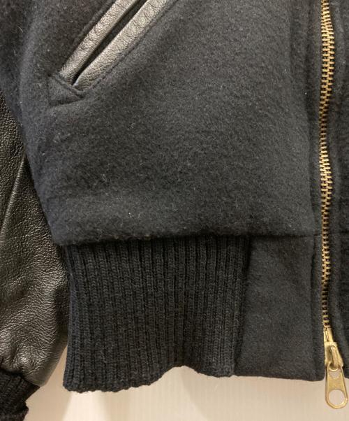 octonek（オクトネック）Octonek (オクトネック) レザー切替ブルゾン ブラック サイズ:38、14の古着・服飾アイテム