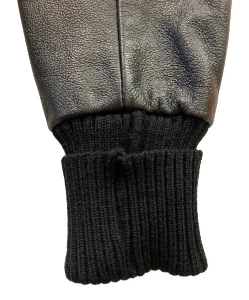 octonek（オクトネック）Octonek (オクトネック) レザー切替ブルゾン ブラック サイズ:38、14の古着・服飾アイテム