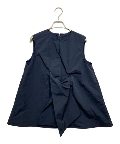 R（アール）R (アール) エンシュクノースリーブブラウス ネイビー サイズ:40の古着・服飾アイテム