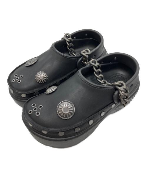 crocs（クロックス）crocs (クロックス) atmos pink (アトモスピンク) Stomp Embellished Clog ブラック サイズ:7の古着・服飾アイテム