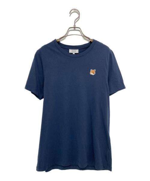 maison kitsune（メゾンキツネ）maison kitsune (メゾンキツネ) FOX HEAD PATCH REGULAR TEE-SHIRT ネイビー サイズ:Lの古着・服飾アイテム