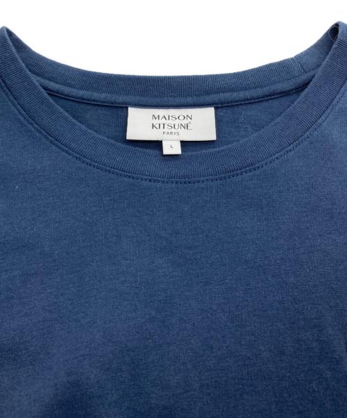 maison kitsune（メゾンキツネ）maison kitsune (メゾンキツネ) FOX HEAD PATCH REGULAR TEE-SHIRT ネイビー サイズ:Lの古着・服飾アイテム