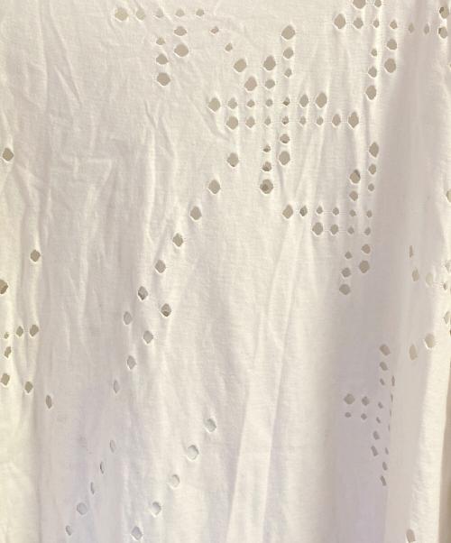 Y's（ワイズ）Y's (ワイズ) COTTON JERSEY HOLE DESIGN BIG T ホワイト サイズ:2の古着・服飾アイテム