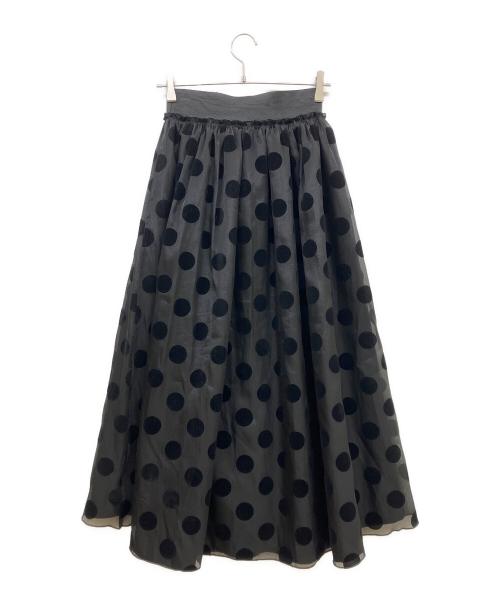 THREE SQUARE（スリースクエア）THREE SQUARE (スリースクエア) リバーシブルグランドットスカート ブラック サイズ:Freeの古着・服飾アイテム