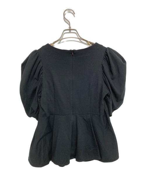St.cecilia（セントセシリア）St.cecilia (セントセシリア) バルーンスリーブチュニック ブラック サイズ:38の古着・服飾アイテム