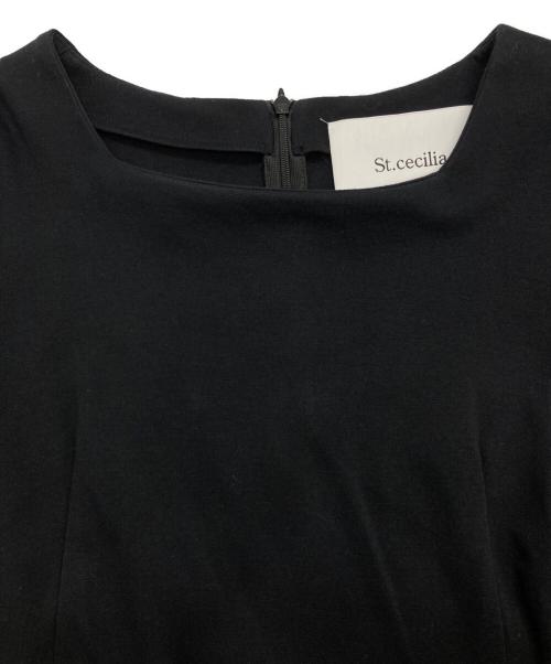 St.cecilia（セントセシリア）St.cecilia (セントセシリア) バルーンスリーブチュニック ブラック サイズ:38の古着・服飾アイテム