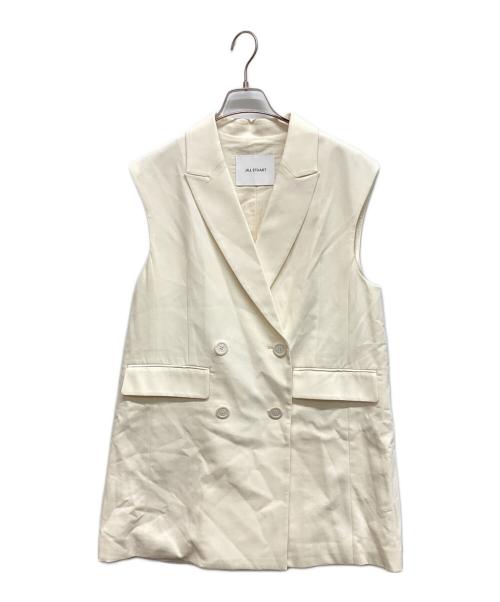 JILL STUART（ジルスチュアート）JILL STUART (ジルスチュアート) コットンダブルクロスジレ ホワイト サイズ:Mの古着・服飾アイテム