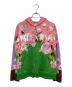 VALENTINO（ヴァレンティノ）の古着「フラワープリントジップパーカー」｜ピンク×グリーン