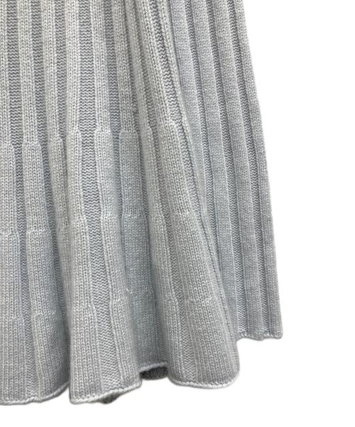 HERMES（エルメス）HERMES (エルメス) カシミヤフレアニット ライトブルー サイズ:36の古着・服飾アイテム
