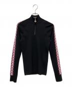 CHANELシャネル）の古着「ハーフジップニット」｜ブラック