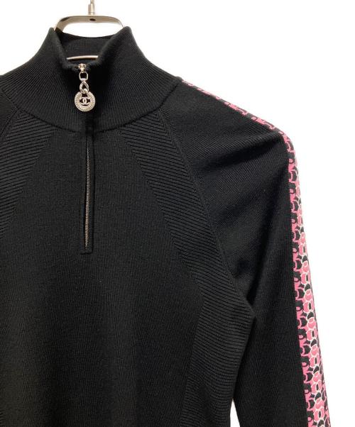 CHANEL（シャネル）CHANEL (シャネル) ハーフジップニット ブラック サイズ:36の古着・服飾アイテム
