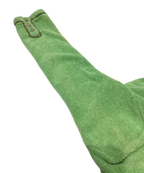 CHANEL（シャネル）CHANEL (シャネル) Chanel Cotton Cardigan/ノーカラーパイルカーディガン グリーン サイズ:40の古着・服飾アイテム