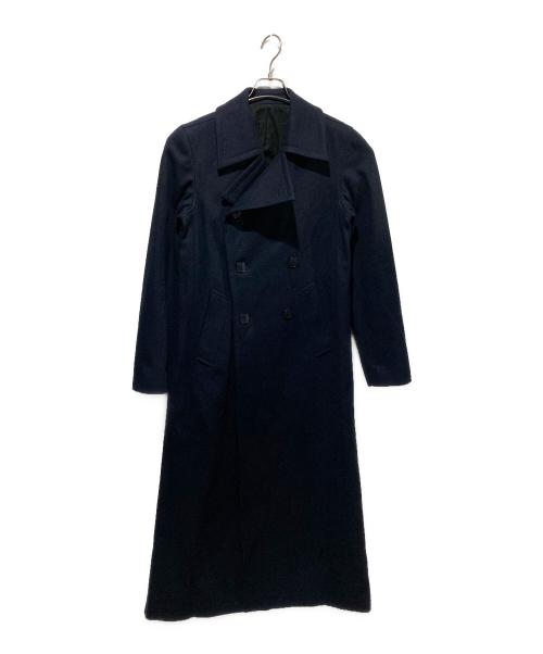 agnes b homme（アニエスベーオム）agnes b homme (アニエスベーオム) ダブルウールコート ネイビー サイズ:46の古着・服飾アイテム