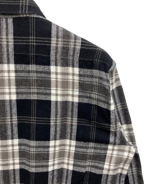 H.R.MARKET（ハリウッドランチマーケッド）H.R.MARKET (ハリウッドランチマーケッド) スプリングネルチェック ワークシャツ ブラック サイズ:2の古着・服飾アイテム