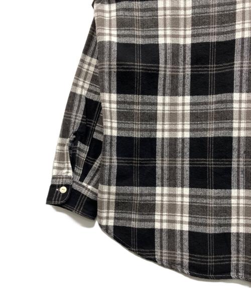 H.R.MARKET（ハリウッドランチマーケッド）H.R.MARKET (ハリウッドランチマーケッド) スプリングネルチェック ワークシャツ ブラック サイズ:2の古着・服飾アイテム