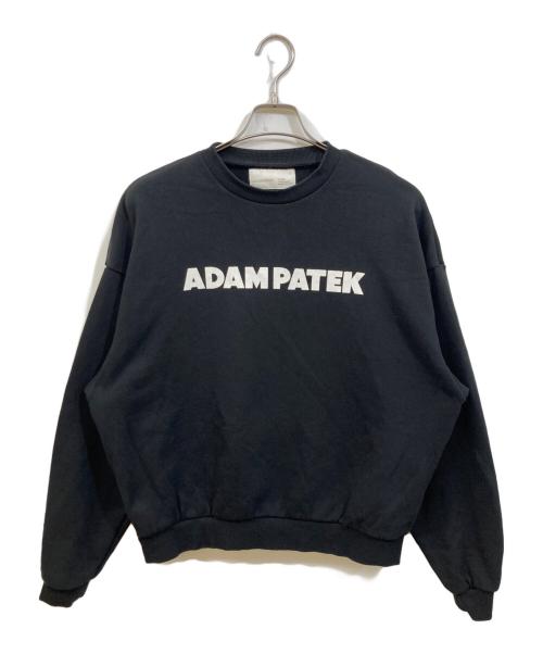 ADAM PATEK（アダムパテック）ADAM PATEK (アダムパテック) logo crew neck スウェット ブラック サイズ:	SIZE 1の古着・服飾アイテム
