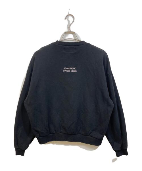 ADAM PATEK（アダムパテック）ADAM PATEK (アダムパテック) logo crew neck スウェット ブラック サイズ:	SIZE 1の古着・服飾アイテム